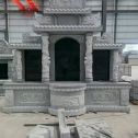 眉山 芝麻灰高档墓碑，土墓，可定制