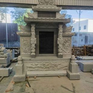 眉山 芝麻灰高档墓碑、土墓，一套也支持定做