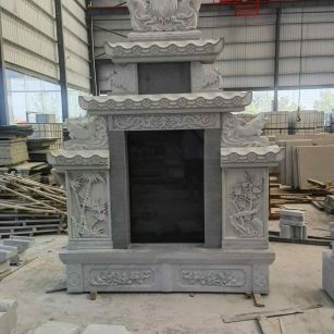 眉山 芝麻灰高档墓碑、土墓，一套也支持定做