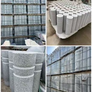 眉山 芝麻白花岗岩挡车柱、隔离柱多少钱