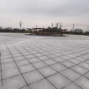 眉山 芝麻白火烧面-公园广场地铺效果